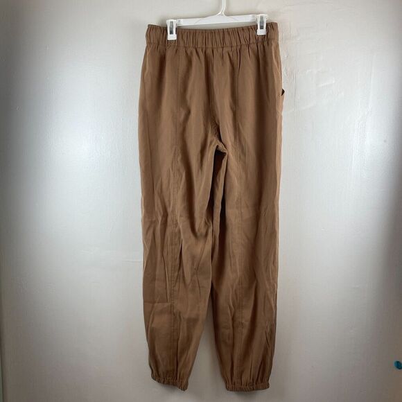 Abercrombie & Fitch Jogger Pull On Pant Size M TALL LONG High Rise Khaki Brown - Picture 6 of 13